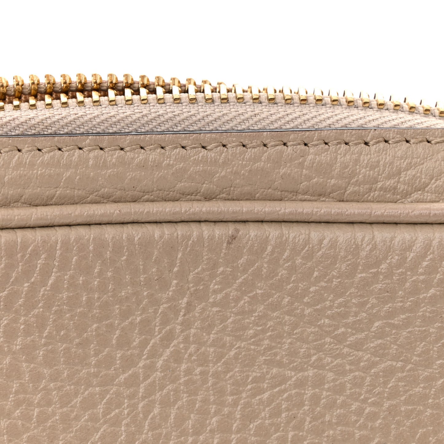 Dollar Calfskin Super Mini GG Marmont Chain Shoulder Bag Beige