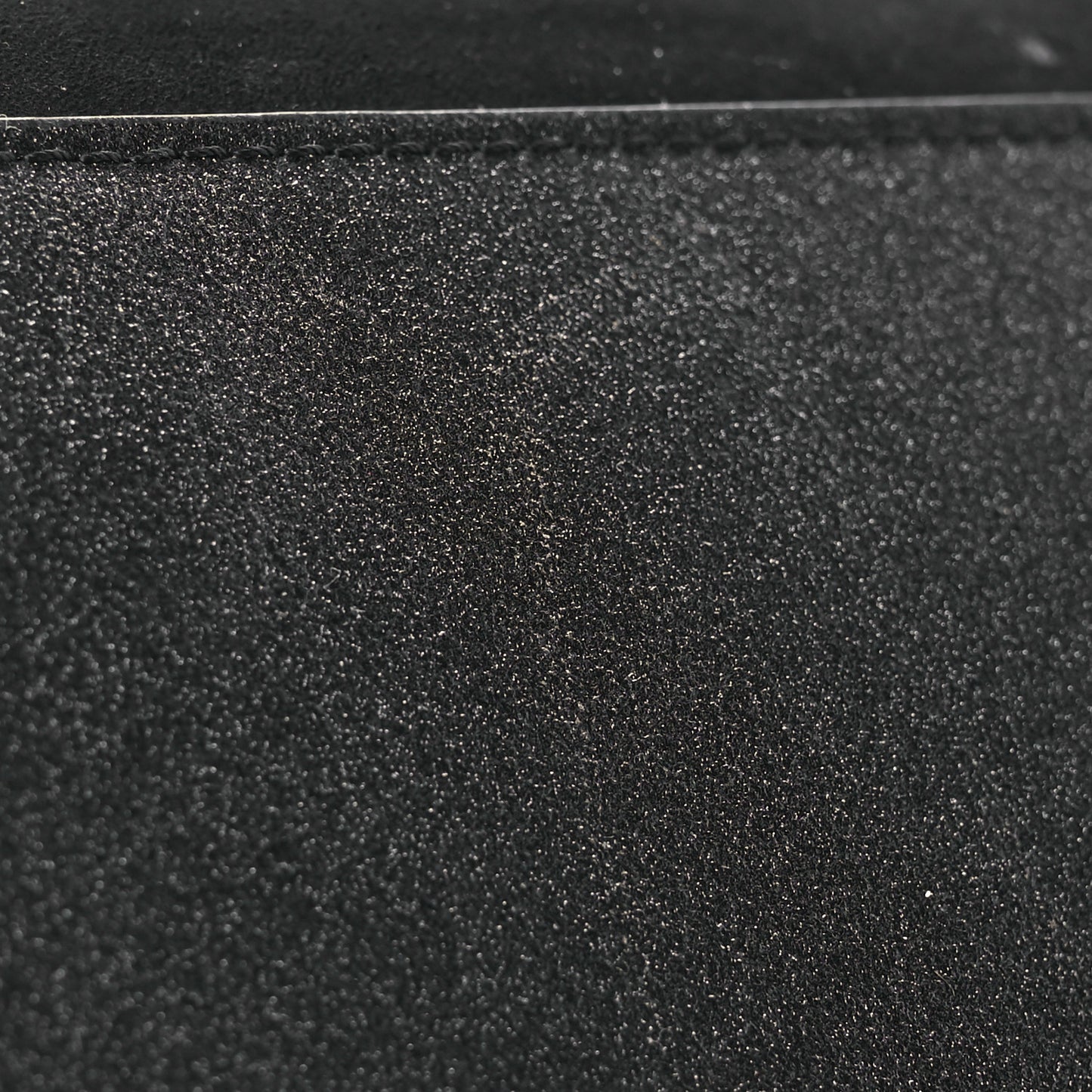Suede Glitter Calfskin Embellished Paloma Clutch Black