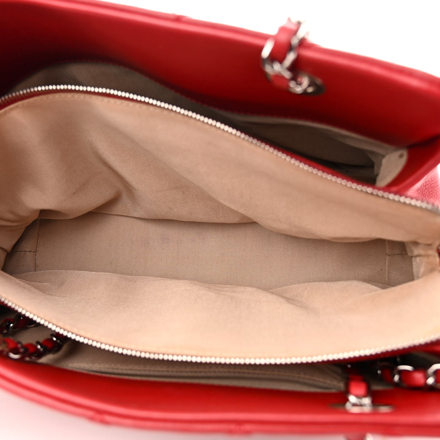 Caviar Quilted Timeless CC Soft Tote Red