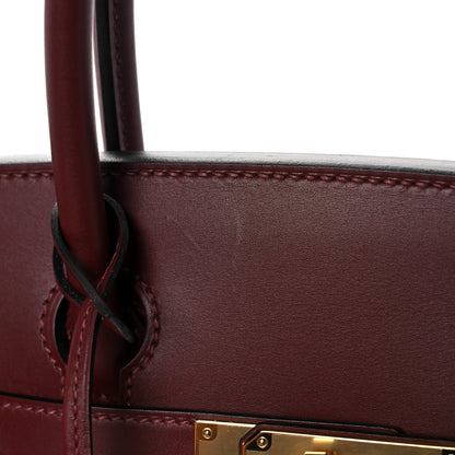 Hermes Taurillon Clemence Sombrero Birkin 30 Rouge H 33 of 37