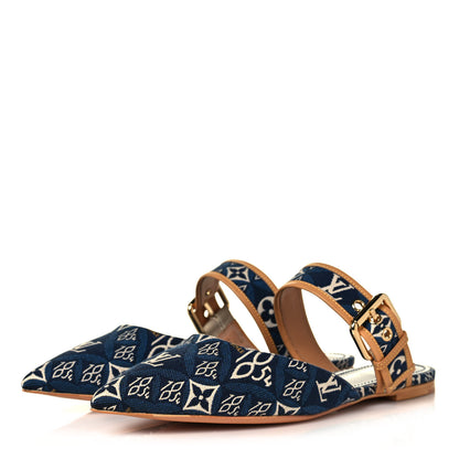 Louis Vuitton Since 1854 Sofia Flat Mule 40 Blue 3 of 11