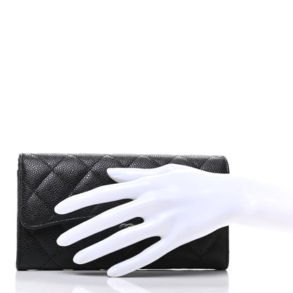 Chanel Caviar Quilted Large Flap Wallet Black 2 of 10