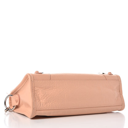 Balenciaga Matte Goatskin Rubber Covered Classic Hardware Mini City Rose Poudre 5 of 13