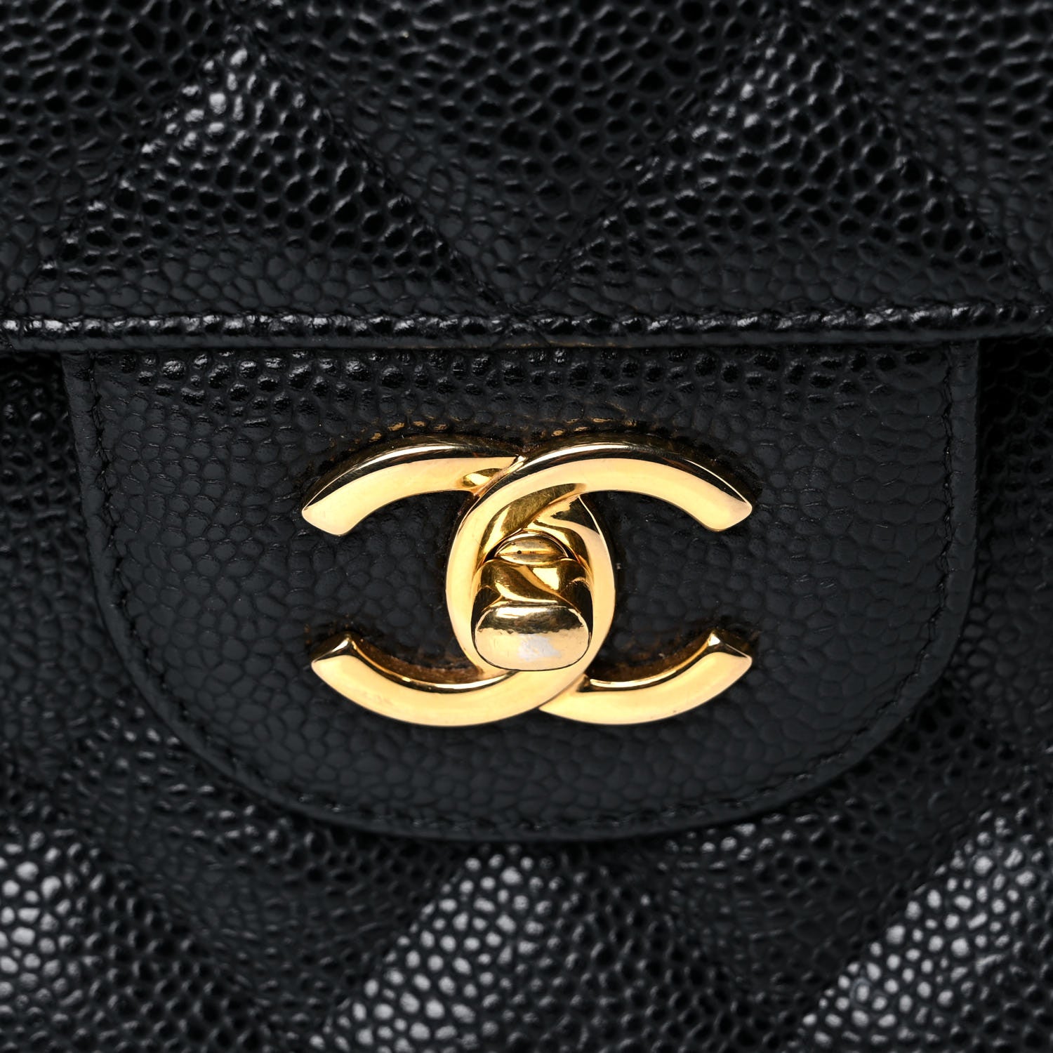 Chanel Caviar Quilted Jumbo Double Flap Black 15 of 16