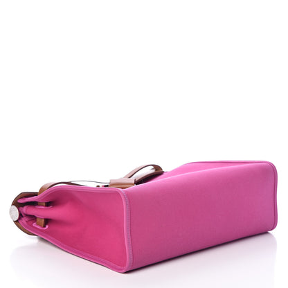 Hermes Vache Hunter Toile Herbag Zip 31 PM Magnolia Fauve 4 of 10
