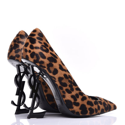 Saint Laurent Calf Hair Leopard Print Opyum 110 Pumps 36 Brown 4 of 9