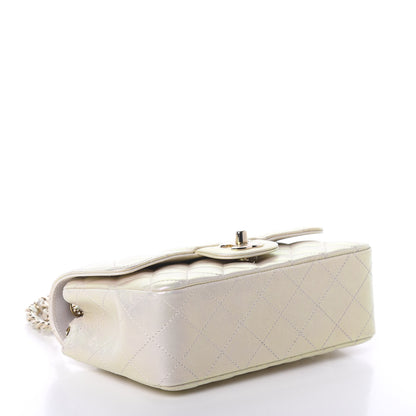 Chanel Iridescent Lambskin Quilted Mini Rectangular Flap Ivory 4 of 8
