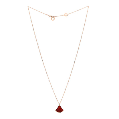 Bulgari 18K Rose Gold Diamond Carnelian Divas' Dream Pendant Necklace 3 of 7