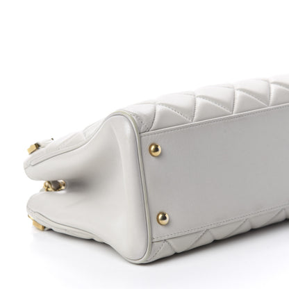 Chanel Lambskin Quilted Shoulder Bag Grey 6 of 13