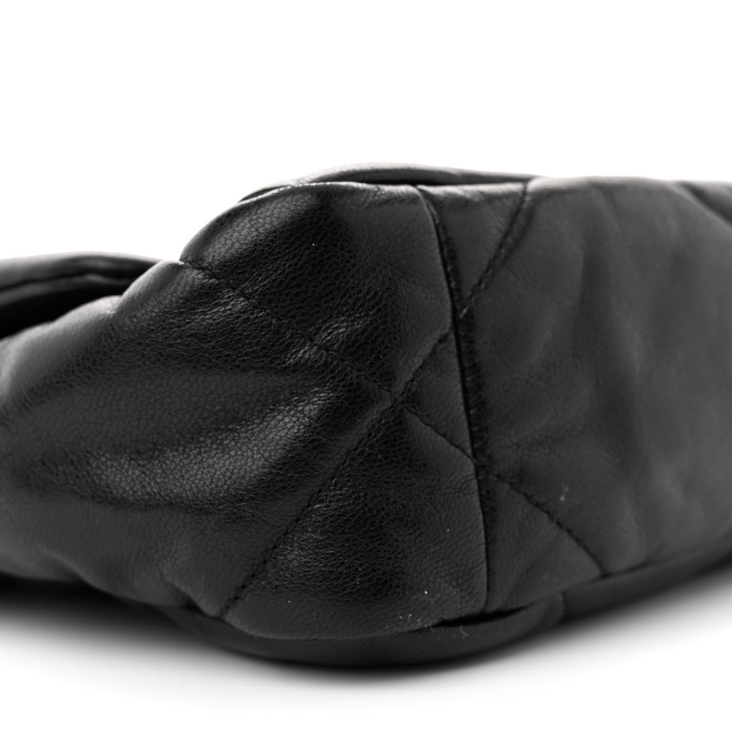 Chanel Shiny Goatskin Quilted Medium Chanel 19 Flap Black 9 of 16