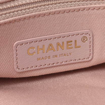 Chanel Straw Lurex Small Deauville Tote Pink 6 of 10