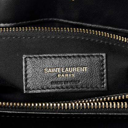 Saint Laurent Calfskin Y Quilted Monogram Medium Loulou Chain Satchel Black 7 of 11