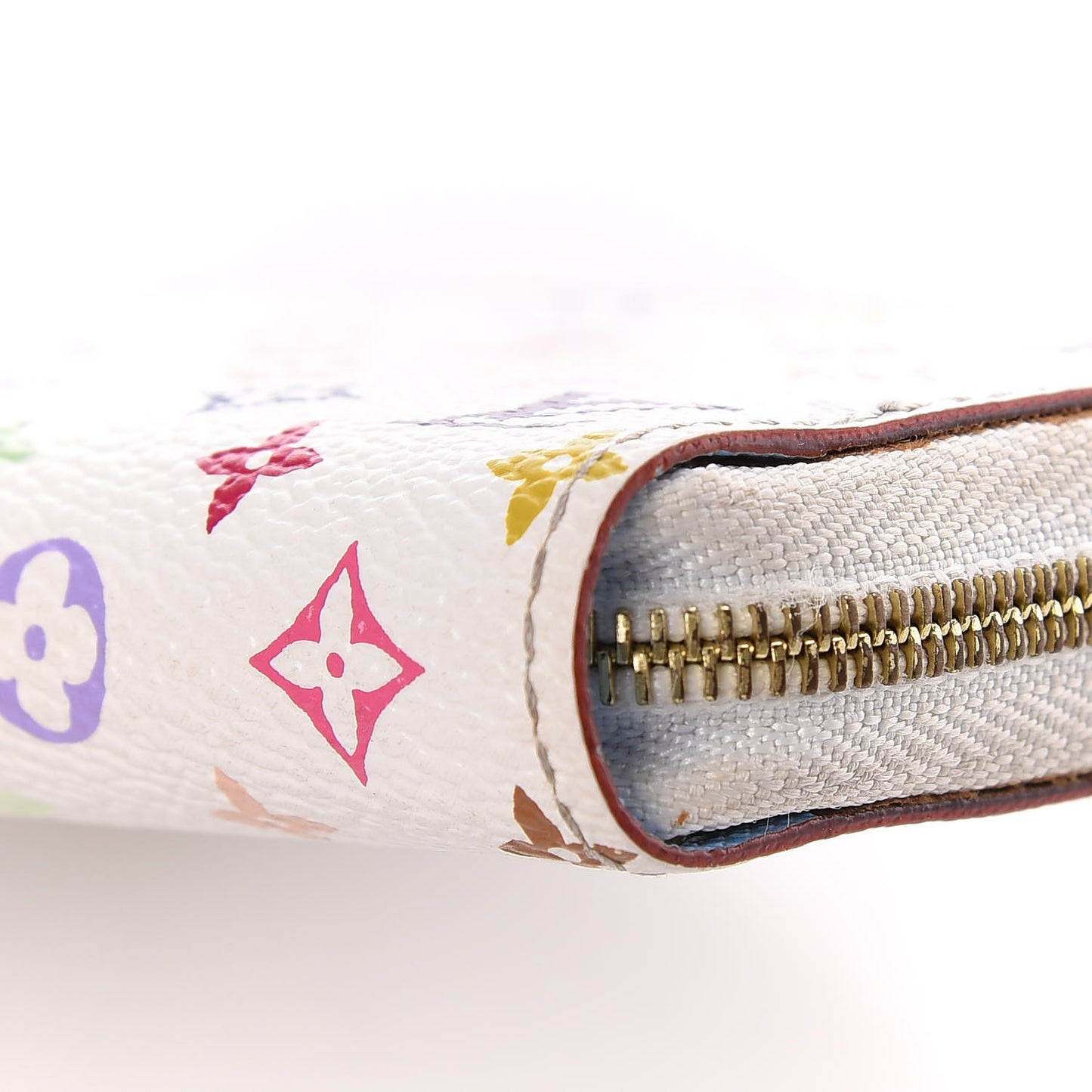 Monogram Multicolor Zippy Coin Purse Wallet White Raisin