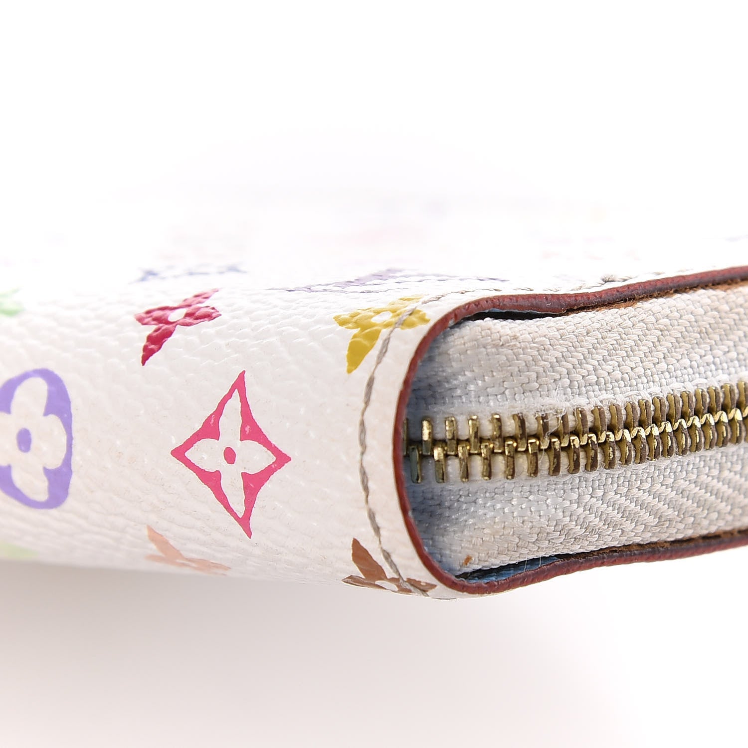 Louis Vuitton Monogram Multicolor Zippy Coin Purse Wallet White Raisin 8 of 11