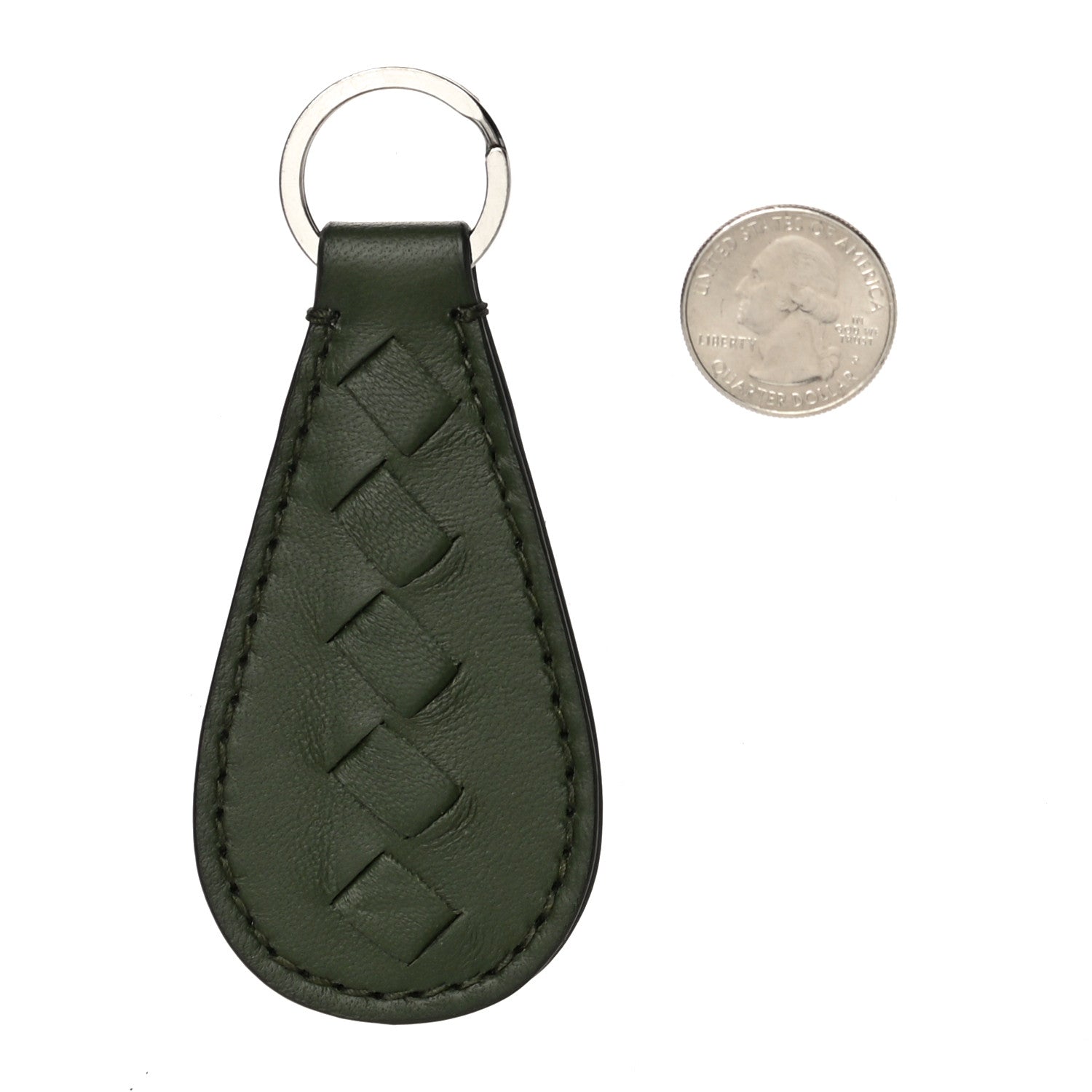 Bottega Veneta Nappa Intrecciato Key Ring Dark Green 2 of 6