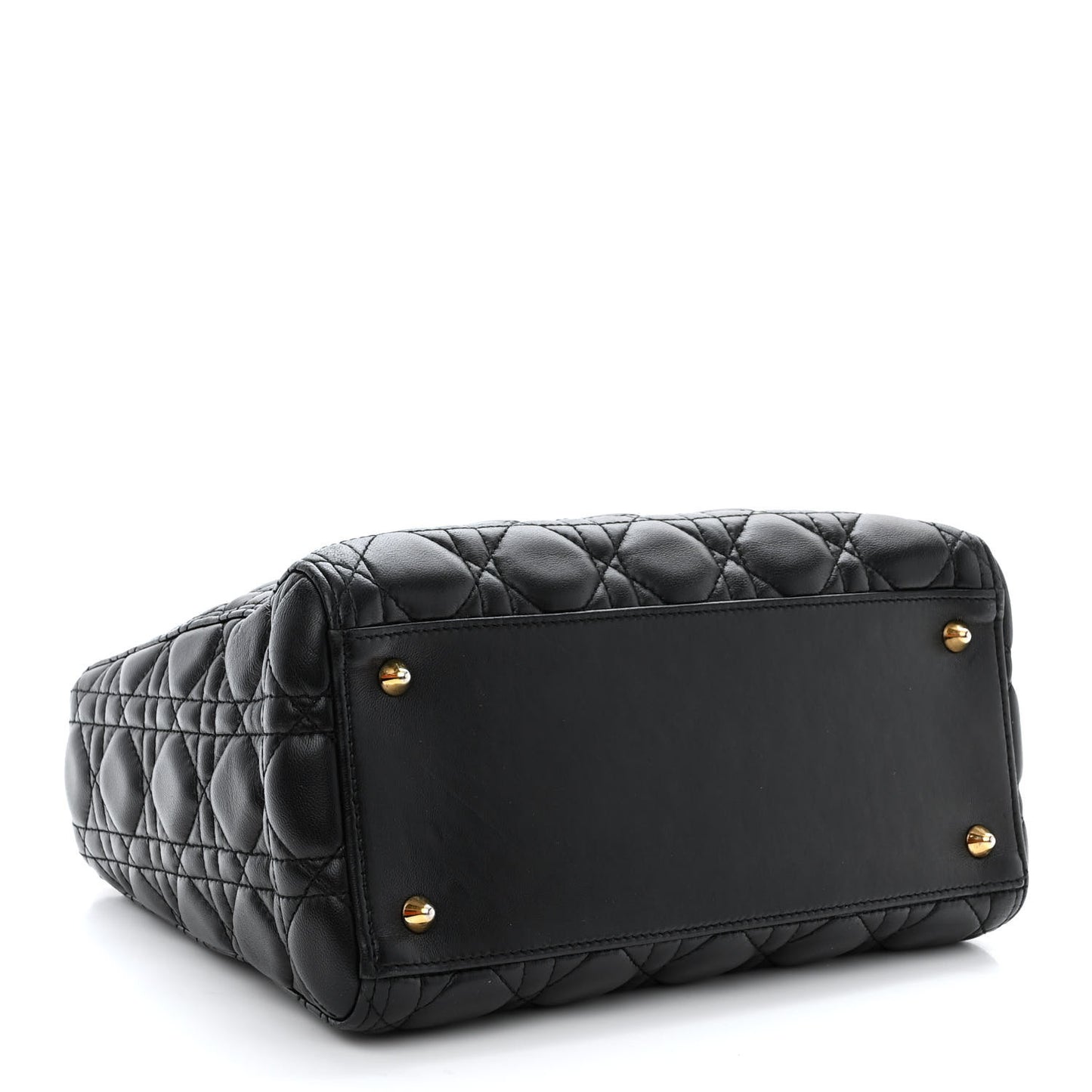 Lambskin Cannage Medium Lady Dior Black