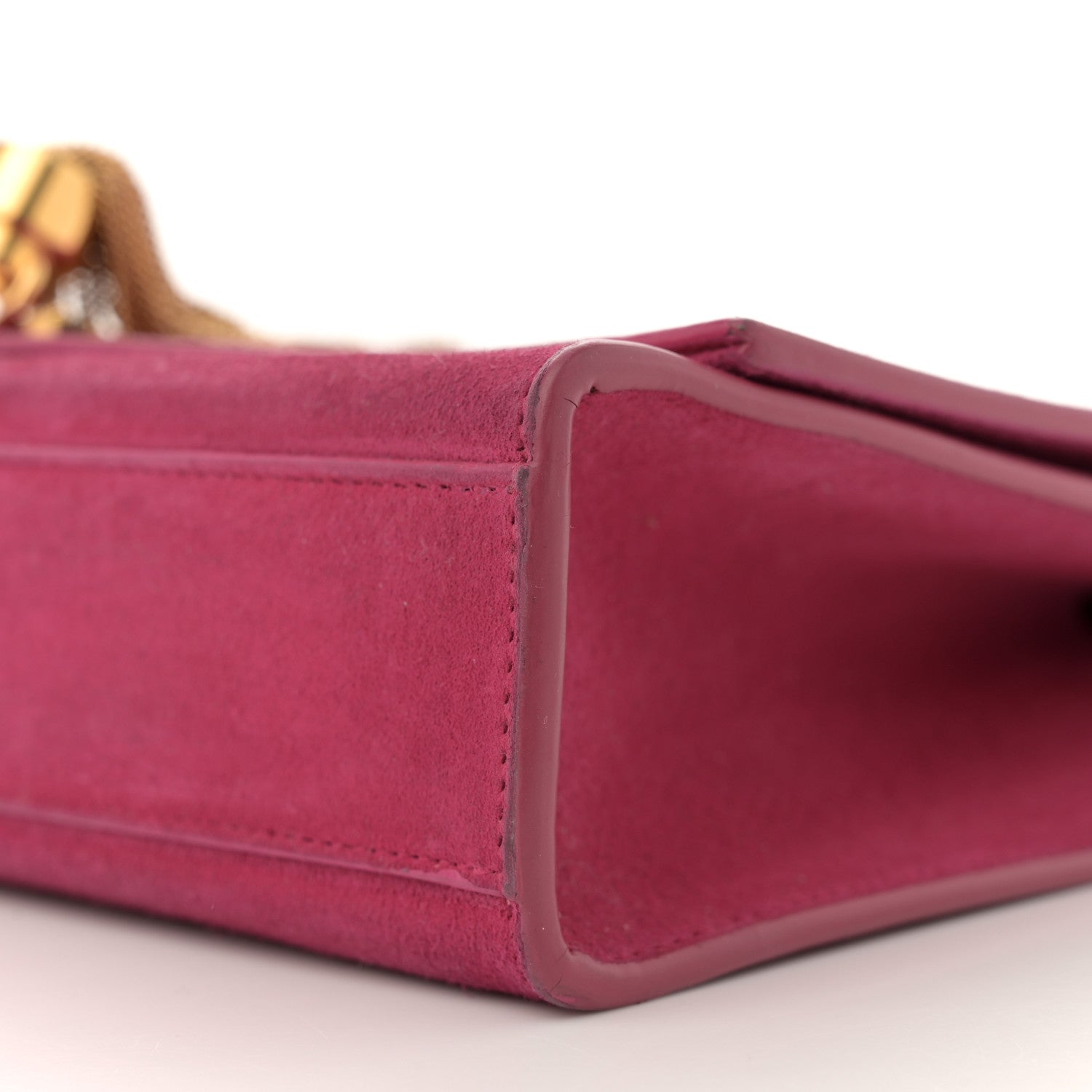 Saint Laurent Suede Medium Monogram Kate Tassel Shoulder Bag Lipstick Fuchsia 10 of 13