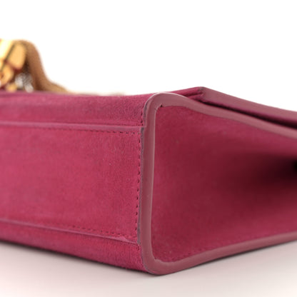 Saint Laurent Suede Medium Monogram Kate Tassel Shoulder Bag Lipstick Fuchsia 10 of 13