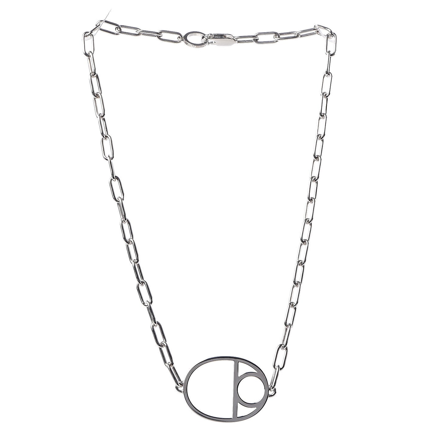 Sterling Silver Large Amulette Chaine D'Ancre Necklace