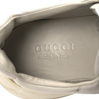 Gucci Calfskin Web Printed Mens Rhyton Sneakers 10 Mystic White 9 of 16