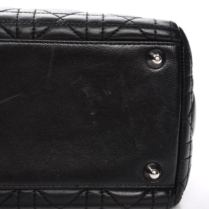 Christian Dior Lambskin Cannage Large Lady Dior Black 14 of 18