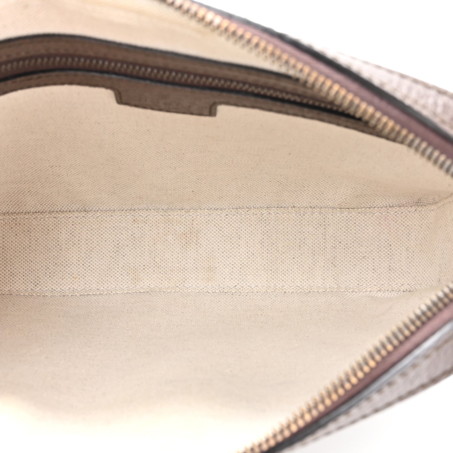 Gucci GG Supreme Monogram Textured Dollar Calfskin Web Ophidia Wristlet Shoulder Bag Beige Ebony New Acero 5 of 13