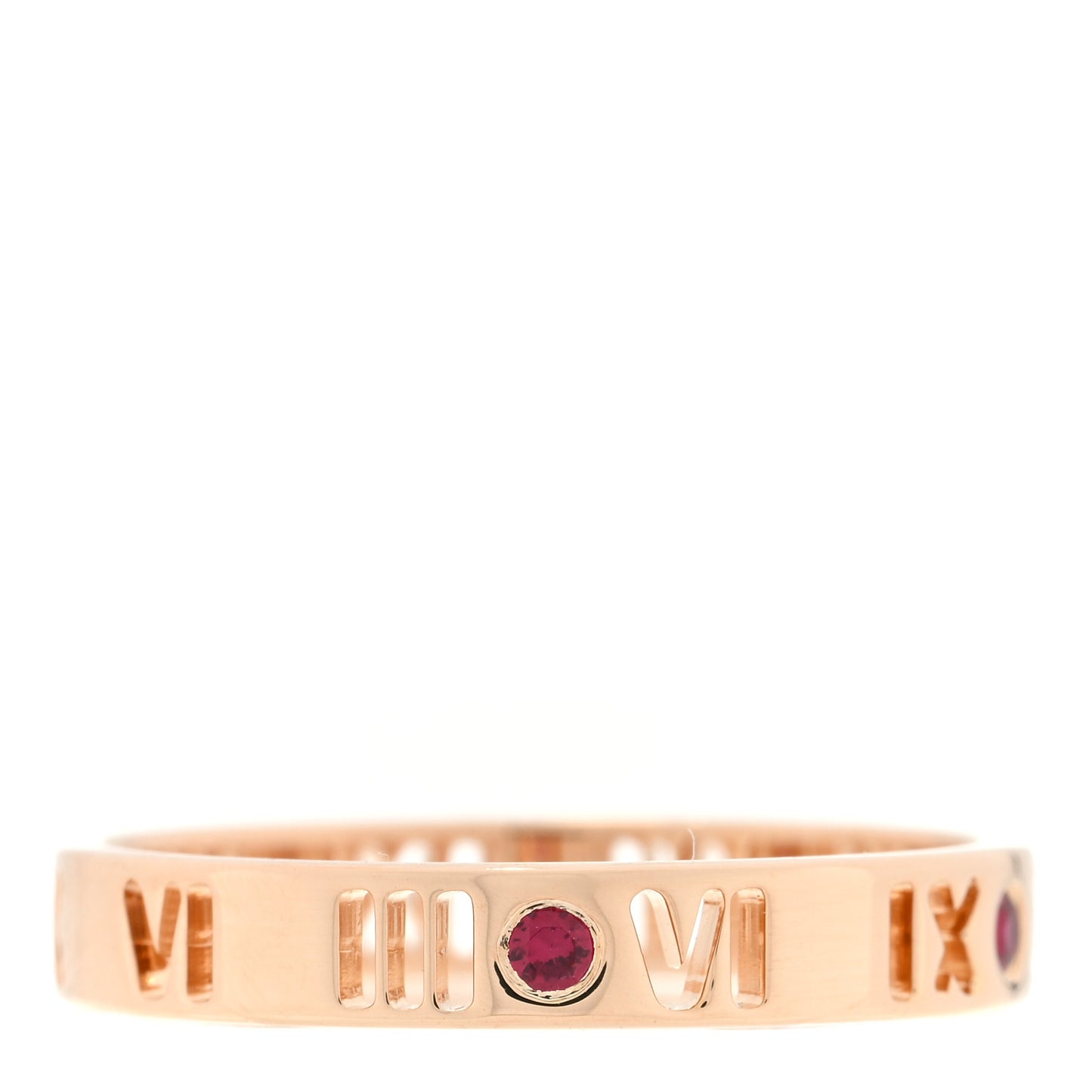 18K Rose Gold Ruby Atlas Pierced Ring 58 8.25