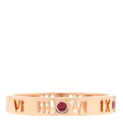 Tiffany 18K Rose Gold Ruby Atlas Pierced Ring 58 8.25 3 of 4