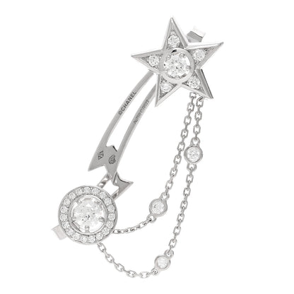 Chanel 18K White Gold Diamond Comete 1932 Ear Cuff 1 of 3