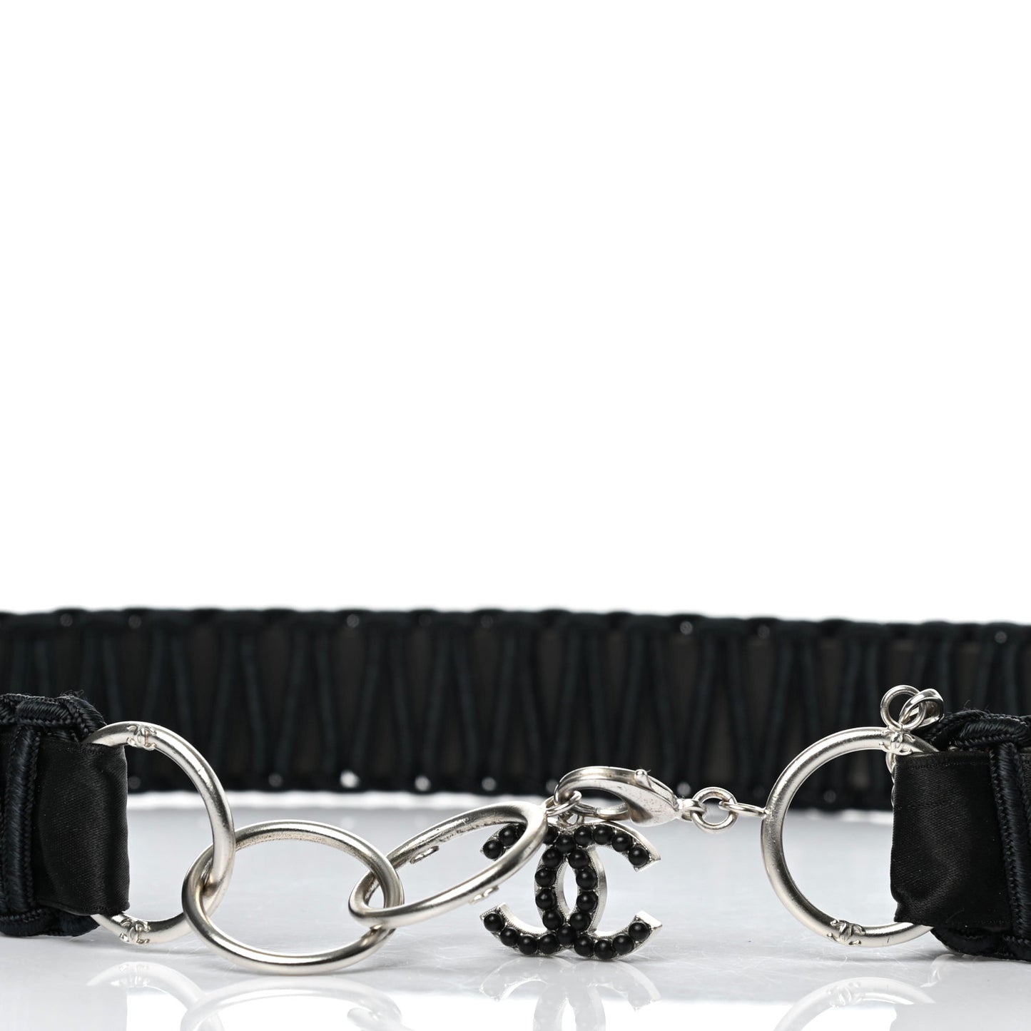 Lambskin Satin Chain CC Belt