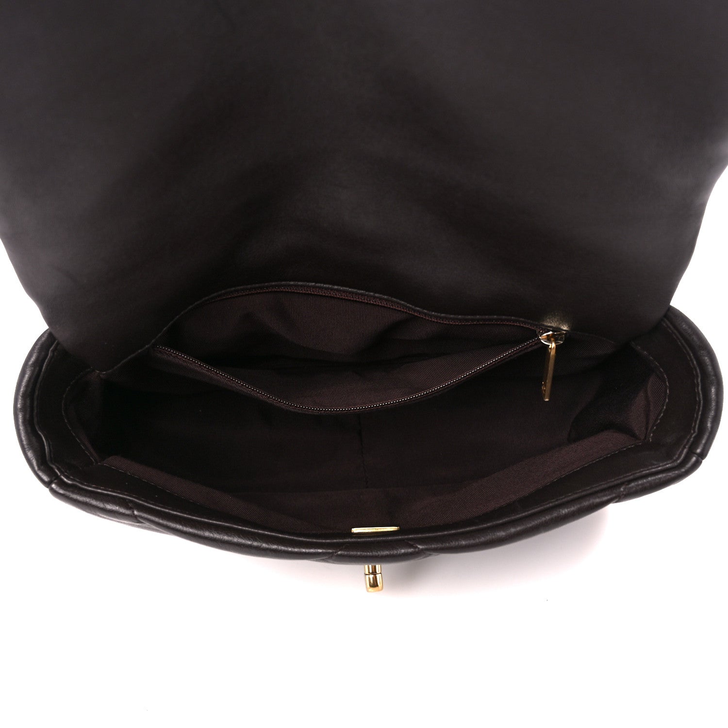 Chanel Lambskin Quilted Medium Chanel 19 Flap Dark Brown 5 of 10