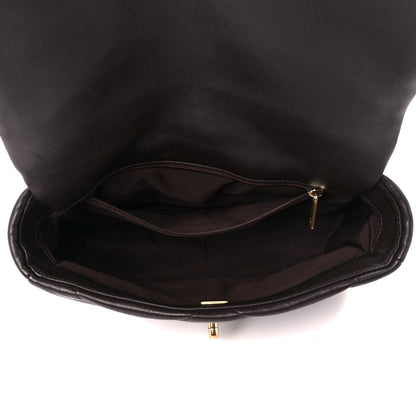 Chanel Lambskin Quilted Medium Chanel 19 Flap Dark Brown 5 of 10