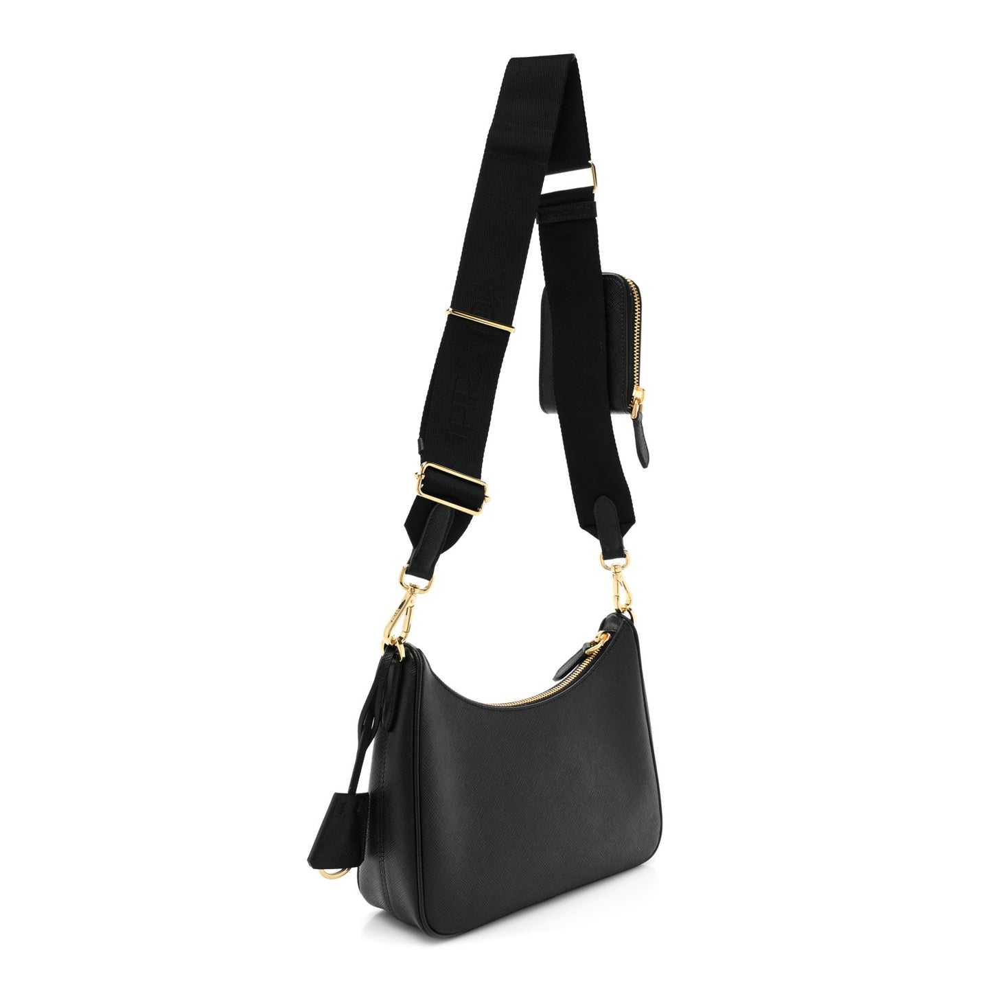 Saffiano Lux Re-Edition 2005 Shoulder Bag Black