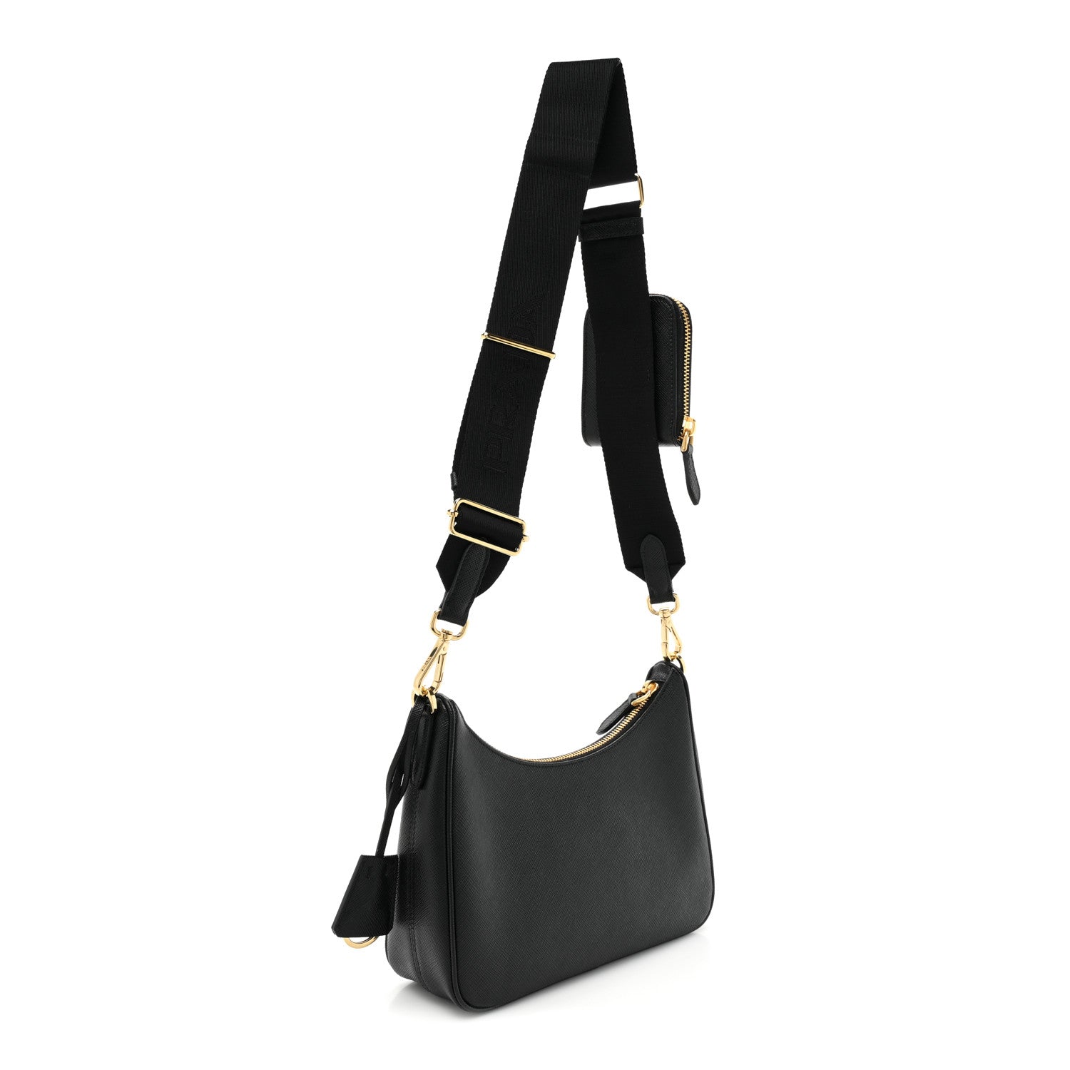 Prada Saffiano Lux Re-Edition 2005 Shoulder Bag Black 3 of 9