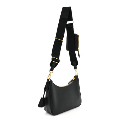 Prada Saffiano Lux Re-Edition 2005 Shoulder Bag Black 3 of 9