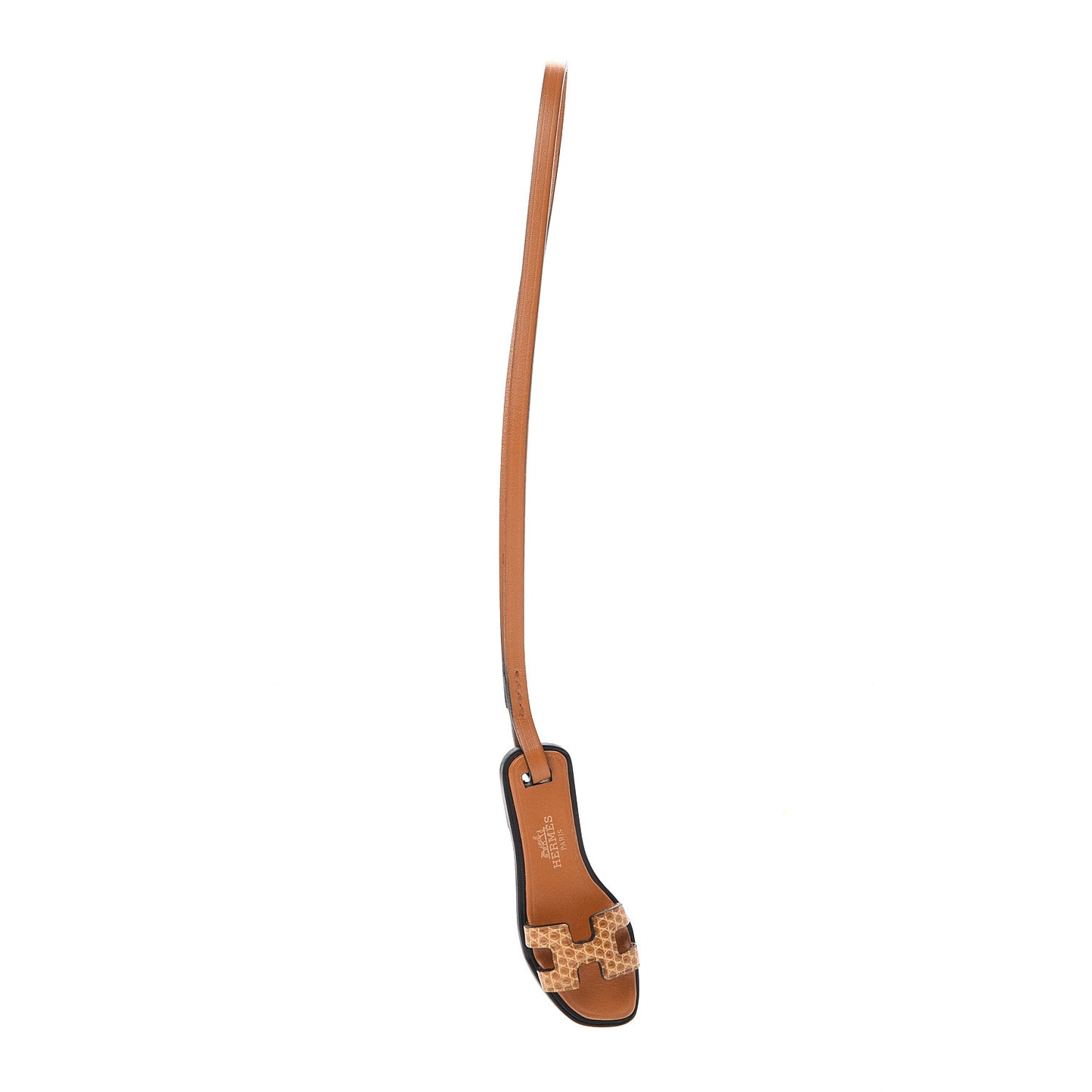 Lizard Butler Calfskin Hunter Oran Nano Bag Charm Sesame Naturel