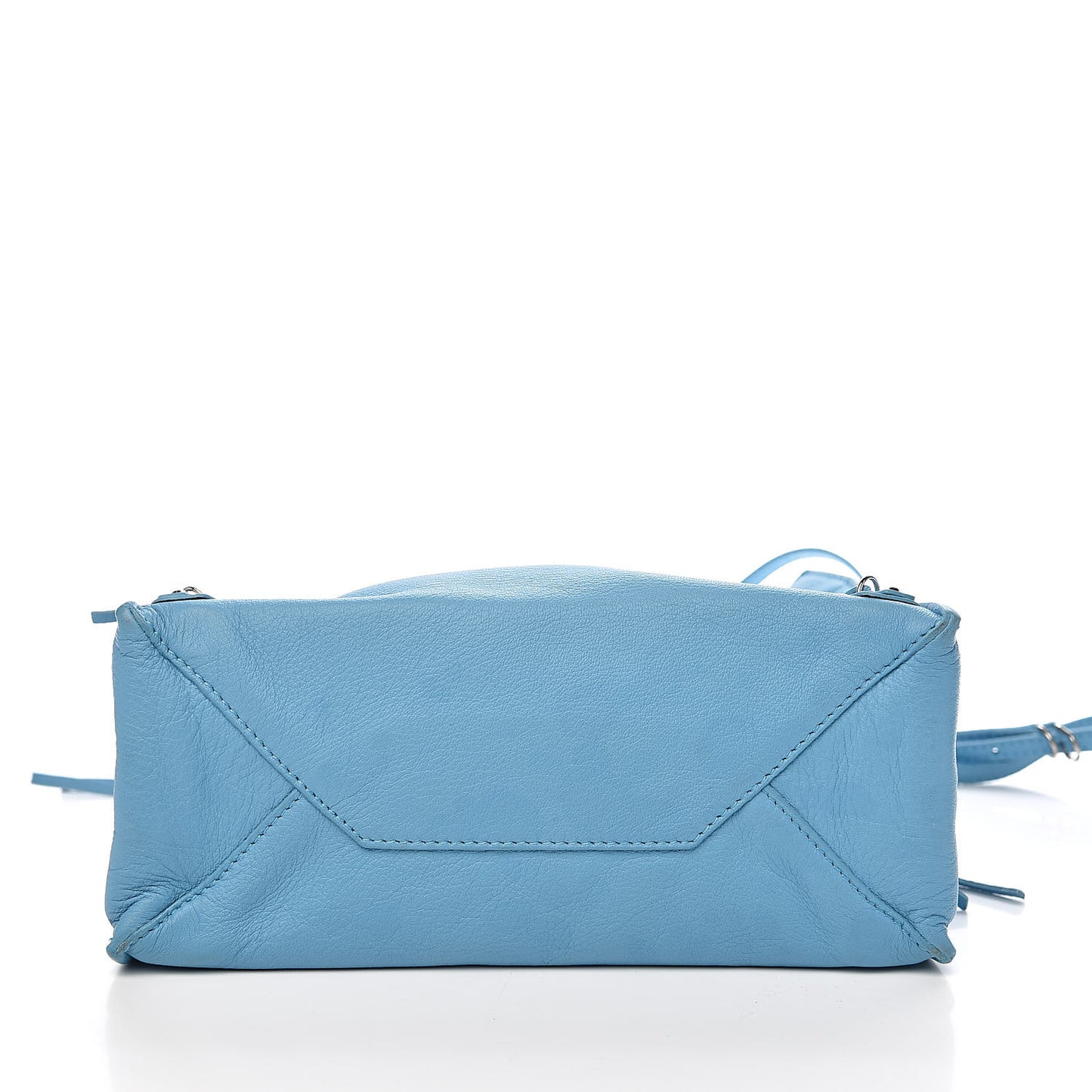 Supple Calfskin Papier Mini A4 Zip Around Tote Bleu Azur Clair
