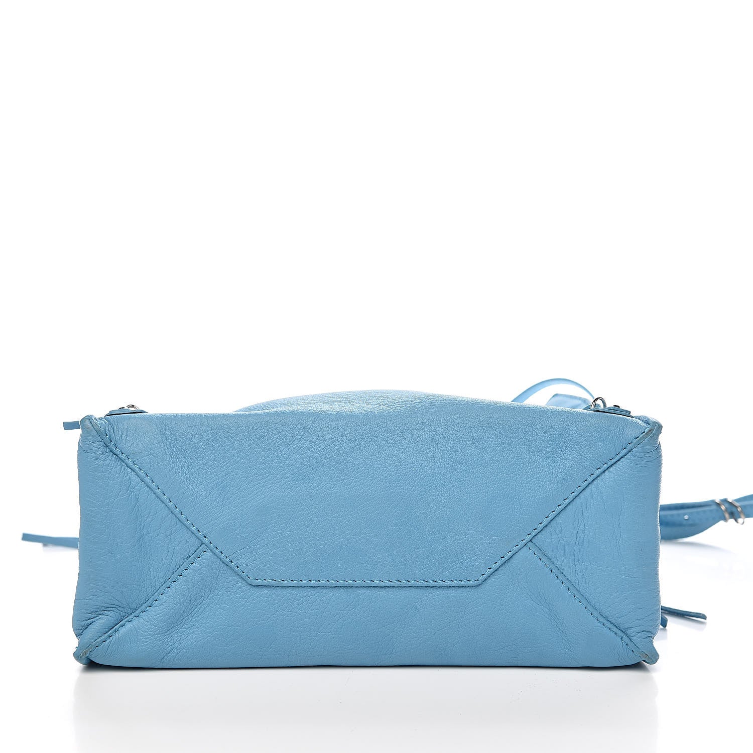 Balenciaga Supple Calfskin Papier Mini A4 Zip Around Tote Bleu Azur Clair 10 of 11