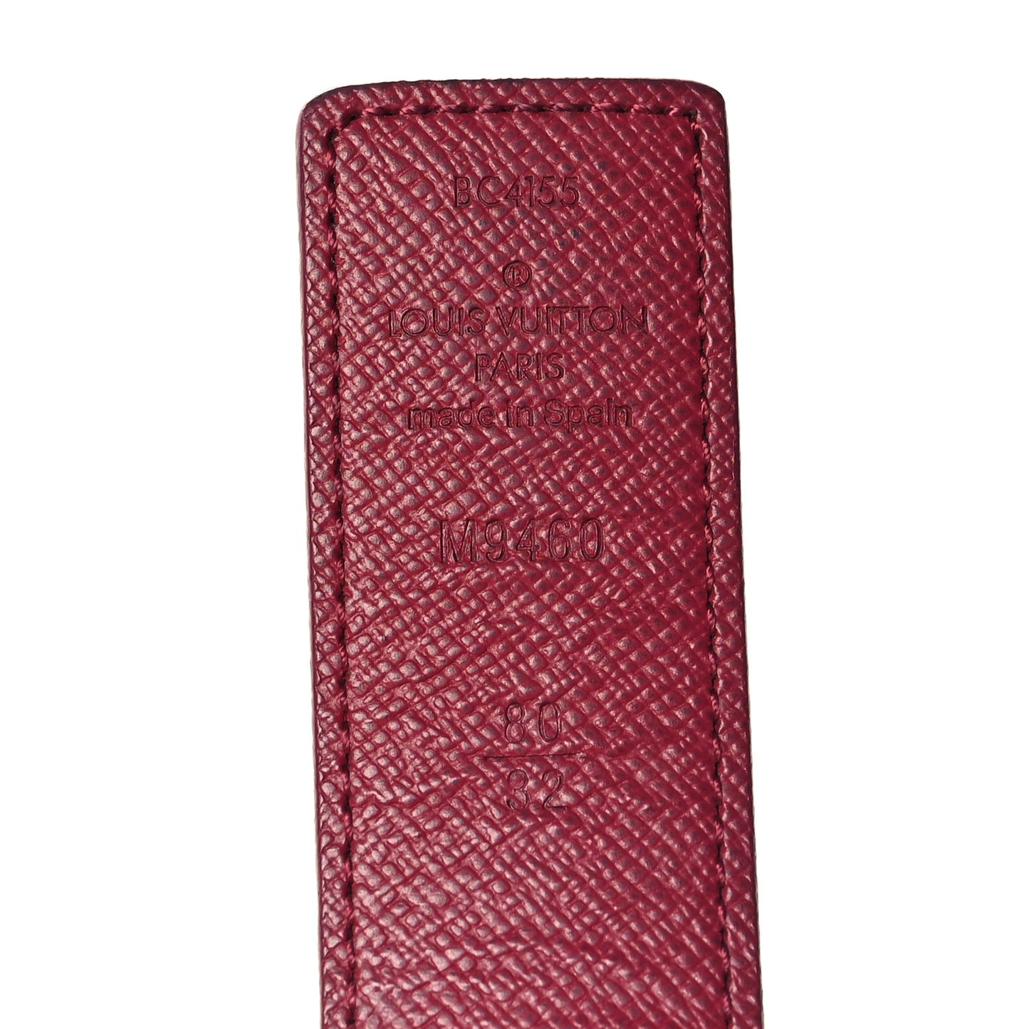 Monogram Calfskin 30mm LV Initiales Reversible Belt 80 32 Fuchsia
