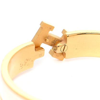 Hermes Enamel Narrow Clic Clac H Bracelet PM Creme 5 of 10