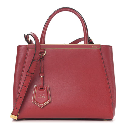 Fendi Vitello Elite Flamingo Petite 2Jours Tote Mattone 1 of 10