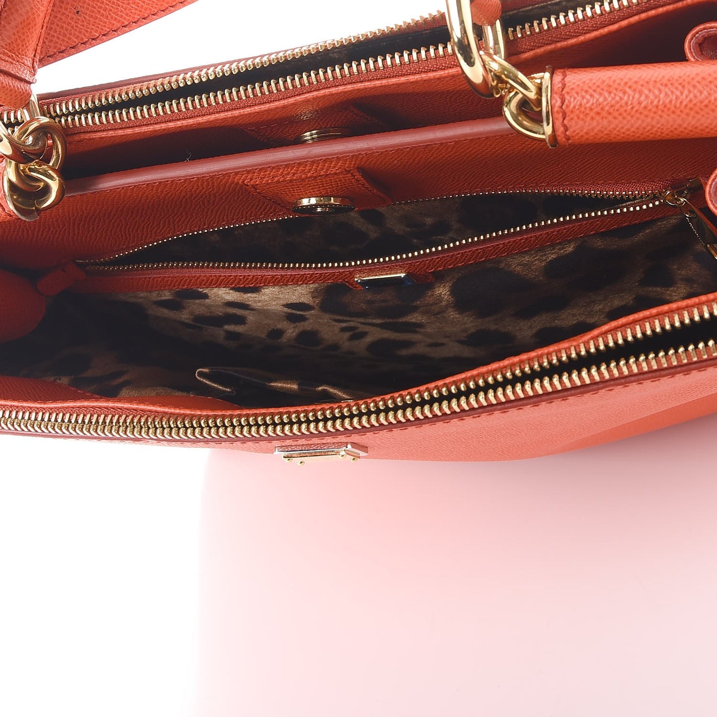 Dauphine Miss Sicily Double Zip Satchel Orange