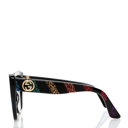 Gucci Acetate Glitter Sunglasses GG0327S Black 3 of 8