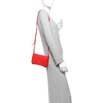 Bottega Veneta Lambskin Maxi Intrecciato Small Cassette Crossbody Bag Redstone 2 of 13