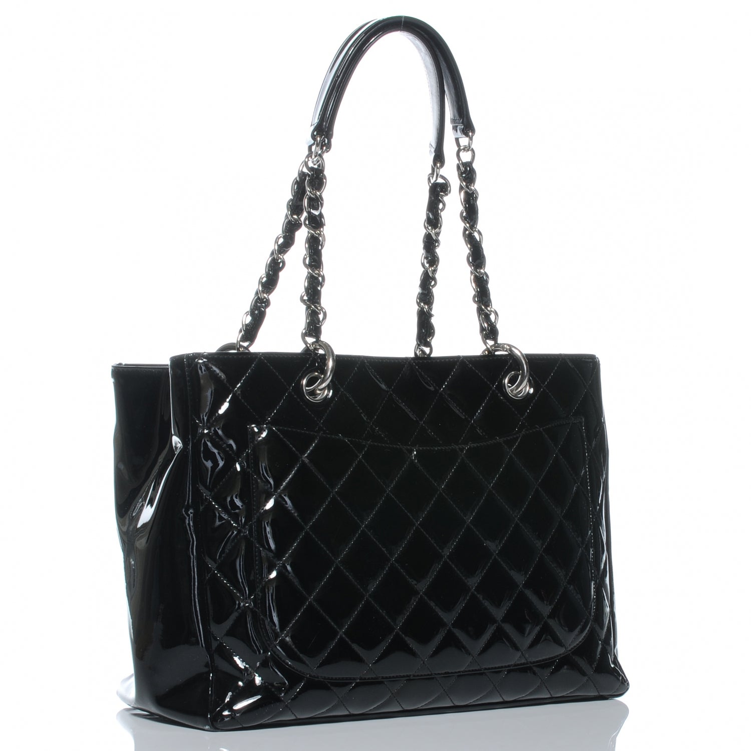 Chanel Patent Grand Shopping Tote GST Black 3 of 7