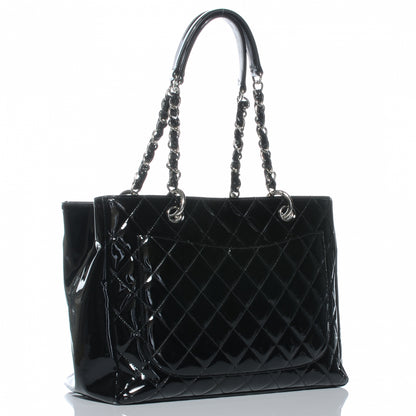 Chanel Patent Grand Shopping Tote GST Black 3 of 7