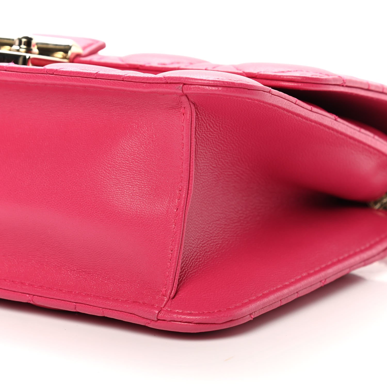 Christian Dior Lambskin Cannage Miss Dior Promenade Pouch Fuchsia 10 of 12