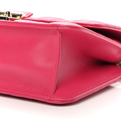 Christian Dior Lambskin Cannage Miss Dior Promenade Pouch Fuchsia 10 of 12