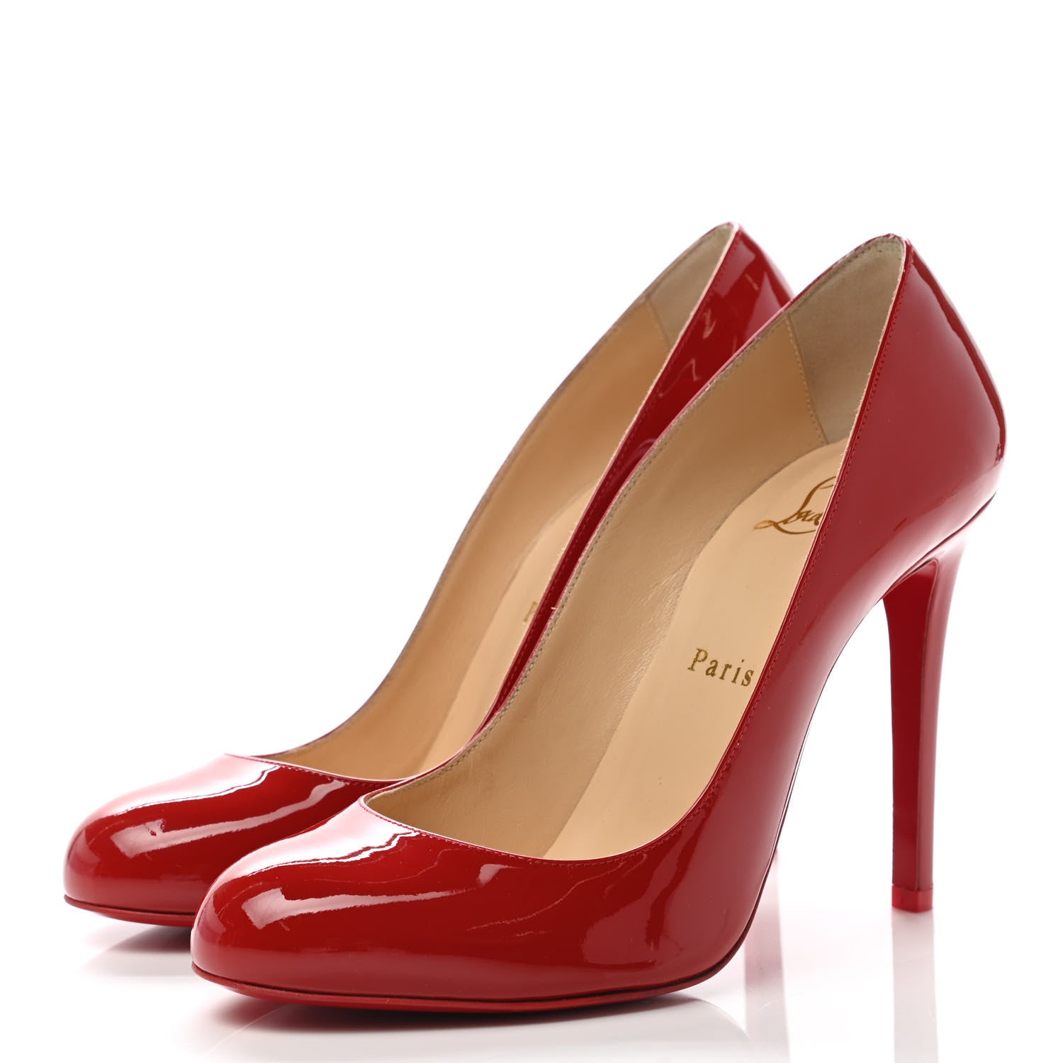 Christian Louboutin Patent Dorissima 100 Pumps 38.5 Carmine 3 of 7