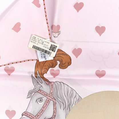 Hermes Silk Hermes Tea Time Scarf 70 Rose Pale Beige 3 of 4
